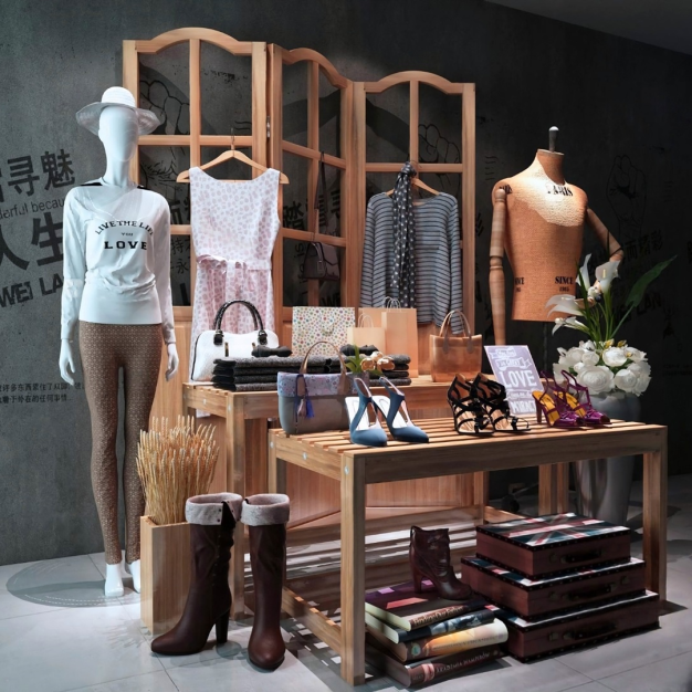 服装店展示架3D模型